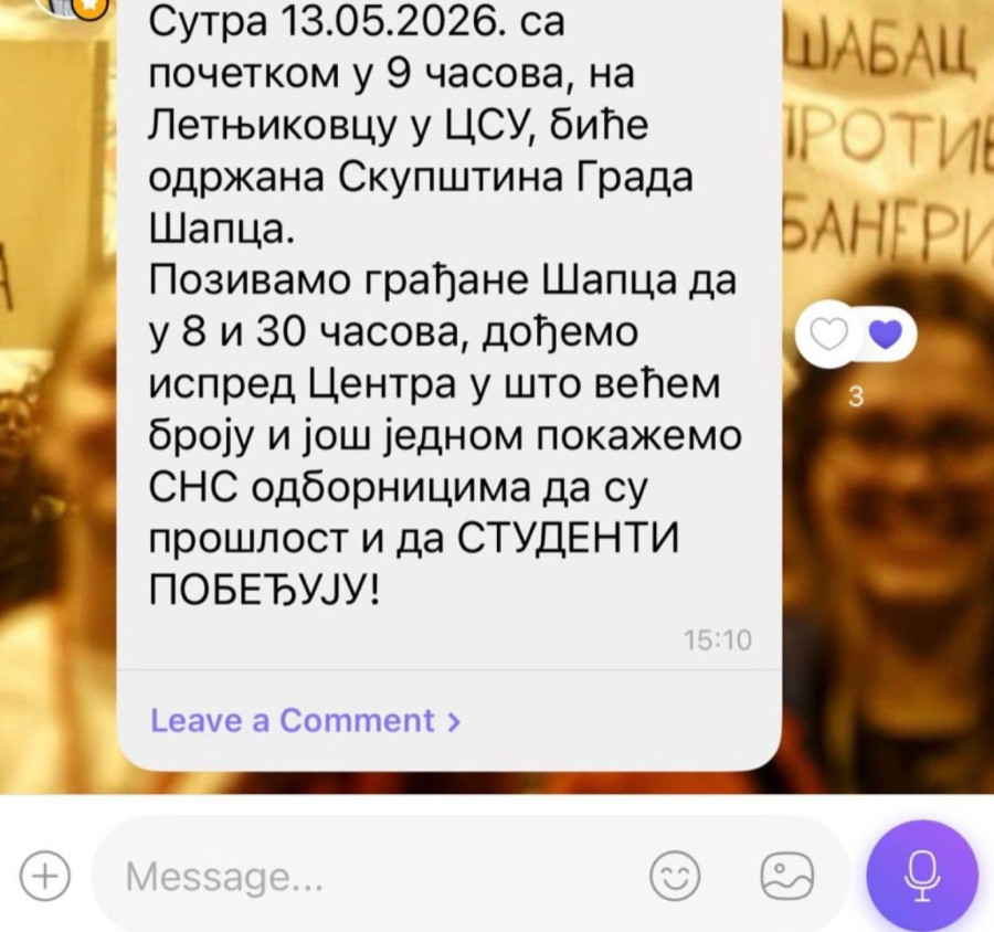 Novi debakl blokadera; Propao još jedan skup – pozvali ceo Šabac, a došlo im troje ljudi FOTO