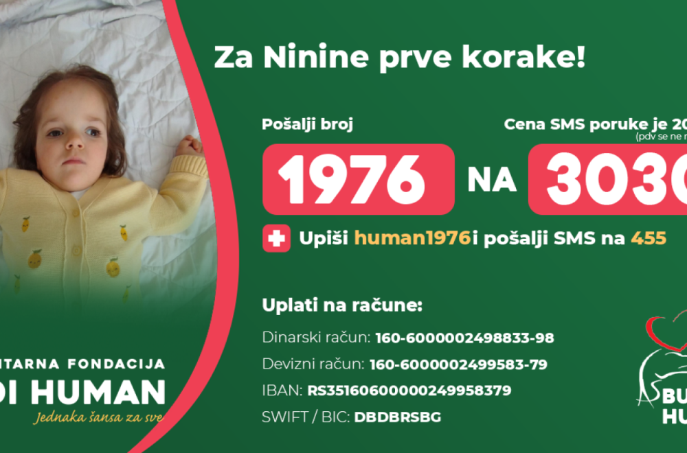 Pomozimo malenoj Nini u borbi protiv retkog i agresivnog zloćudnog tumora na mozgu