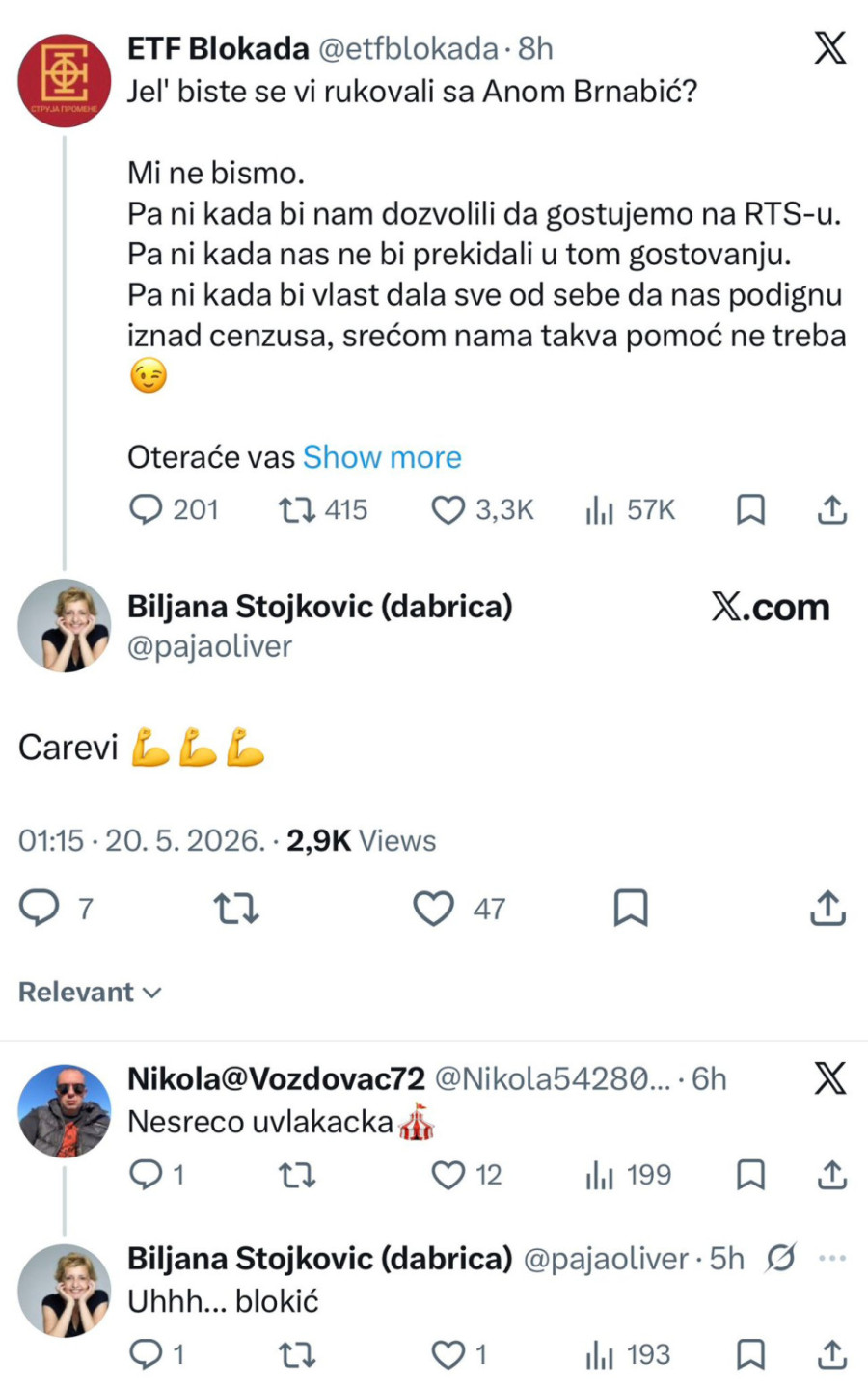 Novi primer razvoda blokadera i opozicije; Propala kandidatkinja podržala linč Marinike FOTO