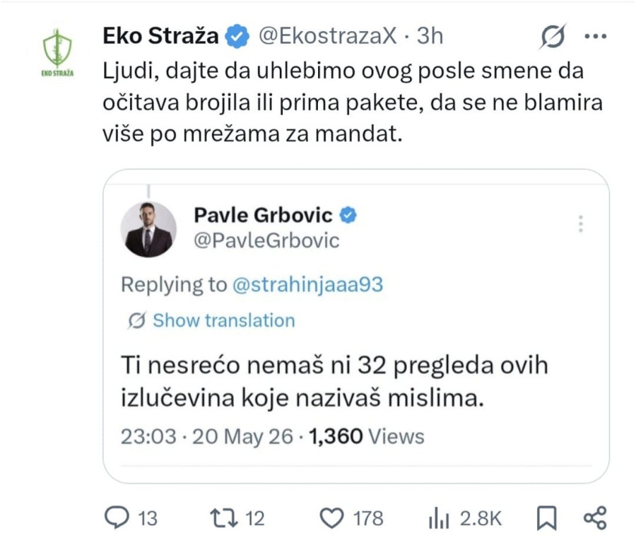 Blokaderi dostigli novi nivo međusobne mržnje: Grbovića da uhlebimo, da se ne blamira za mandat FOTO