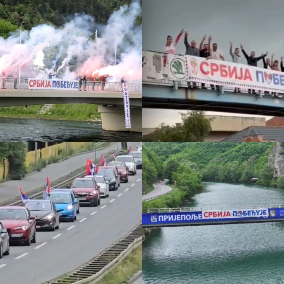 "Srbija pobeđuje"; Narod ustao da podrži Vučića; Vijori se trobojka širom Loznice, Prijepolja, Kraljevca VIDEO