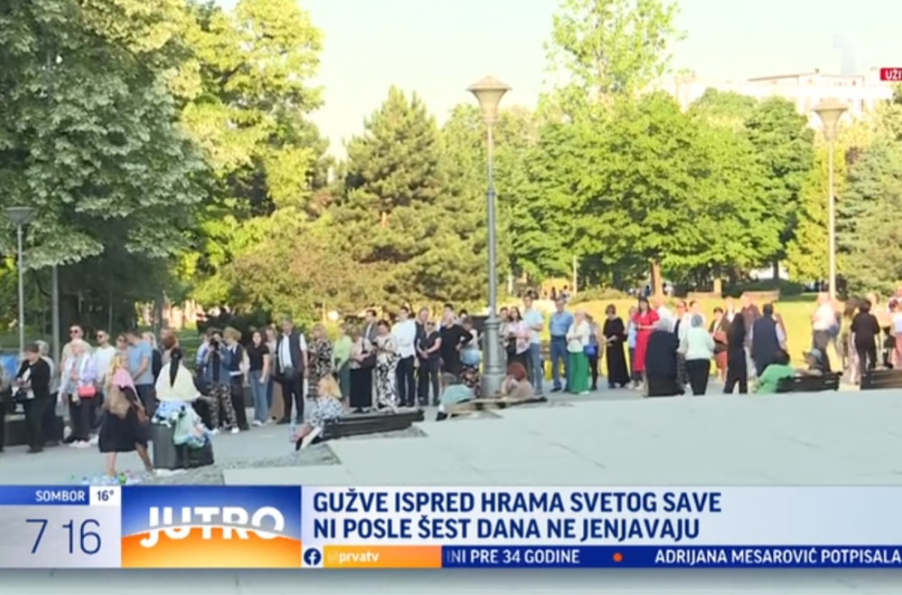Šesti dan od dolaska Pojasa Presvete Bogorodice u Srbiju redovi vernika kilometarski VIDEO