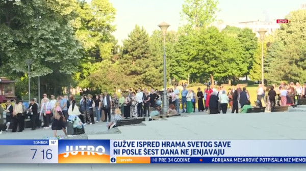 Šesti dan od dolaska Pojasa Presvete Bogorodice u Srbiju redovi vernika kilometarski VIDEO