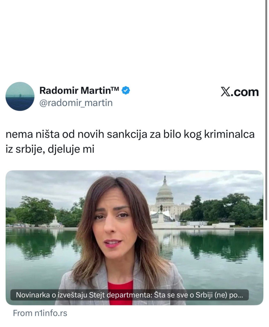 N1 i blokaderi žale: Ništa od sankcija Stejt departmenta VIDEO