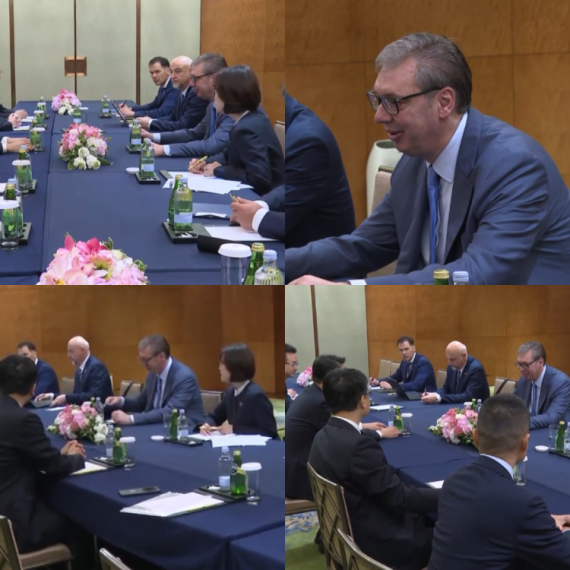 Vučić se sastao sa predstavnicima kompanija AVIC i ALIT u Šangaju VIDEO