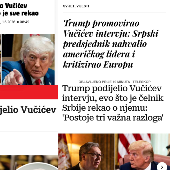 Hrvatski mediji u očaju: "Tramp podelio Vučićev intervju" FOTO
