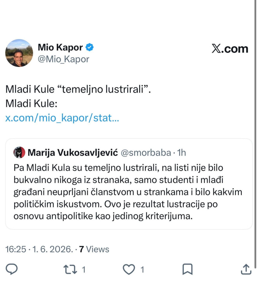 Poruka opozicije studentskoj listi jasna: Nemojte da nam prodajete poštenje; Pokazali ste ko ste i šta ste