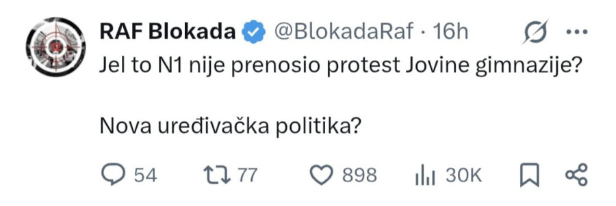 Blokaderi ponovo udarili na N1; Mediji: Hoće li se sada oglasiti Evropska federacija novinara i Veran Matić?
