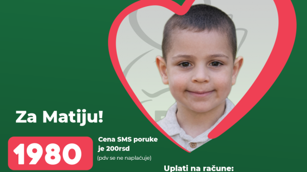 Matiji je hitno potrebna naša pomoć: Pošaljite SMS sa brojem 1980 na 3030