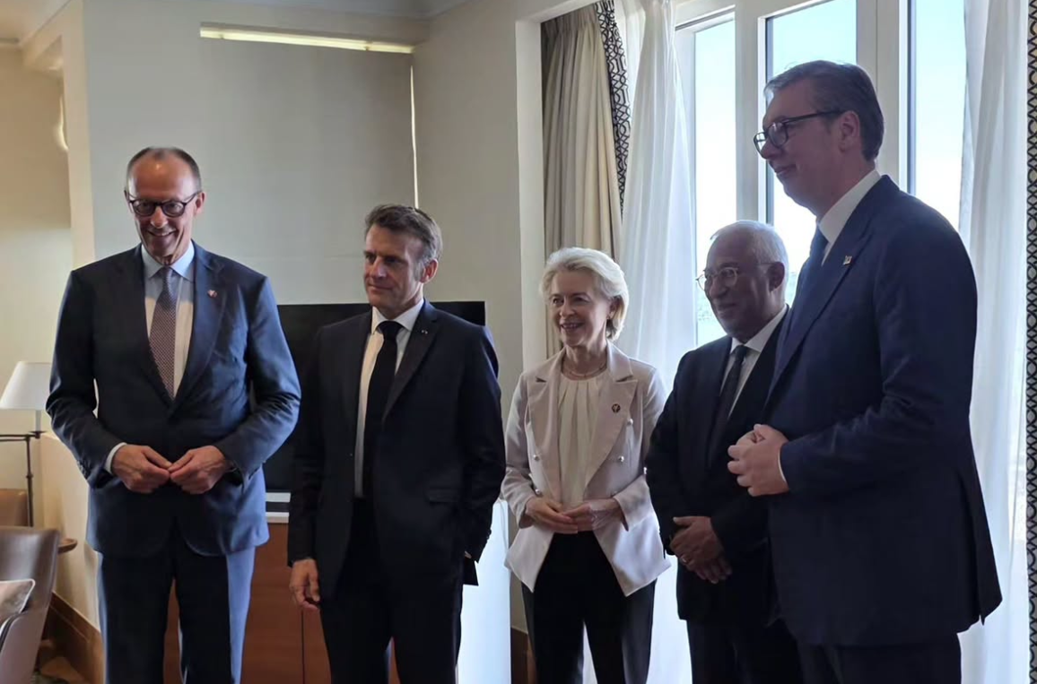 Vučić sa Fon der Lajen, Koštom, Mercom i Makronom: O evropskoj budućnosti Srbije VIDEO
