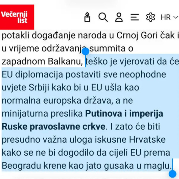 Antisrpska kampanja hrvatskih medija u punom jeku; Srbi oštro reagovali na tekst u "Večernjem listu"