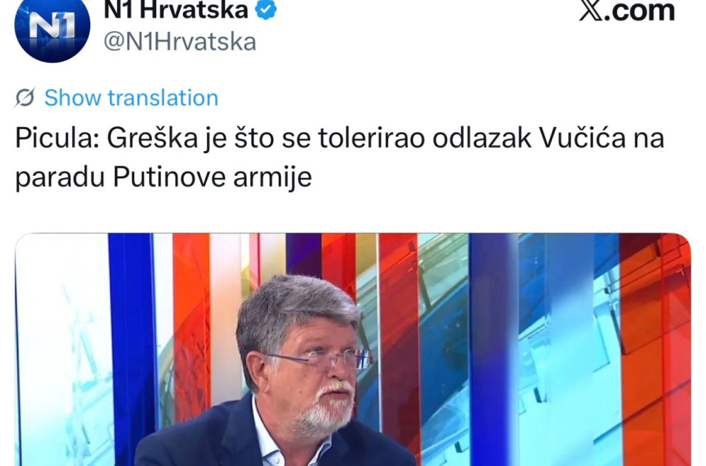 Picula opet udario na Vučića; Smeta mu što je predsednik Srb