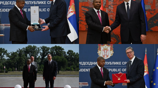 Vučić hosts ceremonial welcome for the President of Angola; Decorations awarded; Roundtable held