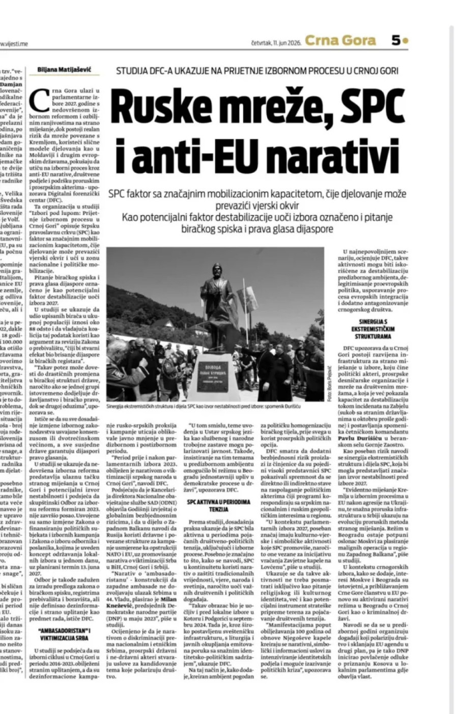 Novi udar podgoričkih Vijesti na pravoslavlje: SPC im nije smetala kad ih je dovela na vlast FOTO