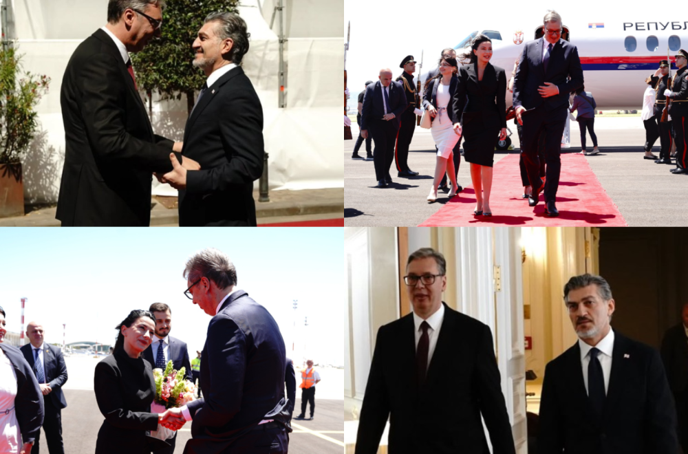 Vučić u Gruziji; Sastao se sa Kavelašvilijem; Položio venac na Spomenik herojima u Tbilisiju FOTO/VIDEO