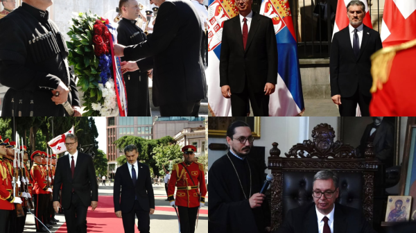 Vučić u Gruziji; Sastao se sa Kavelašvilijem i patrijarhom; Položio venac na Spomenik herojima FOTO/VIDEO