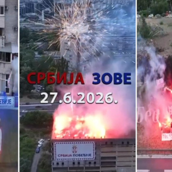 Beograd šalje jasnu poruku pred 27. jun: "Srbija pobeđuje" osvanulo širom grada