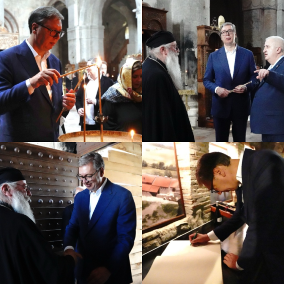 Vučić završava posetu Gruziji; Obišao čuveni manastirski kompleks u Alaverdiju FOTO
