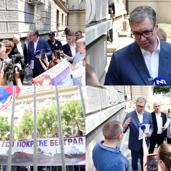 Vučić izašao pred demonstrante: "Dijalogom rešavamo probleme"; "Spremićemo odgovor u roku od sedam dana"