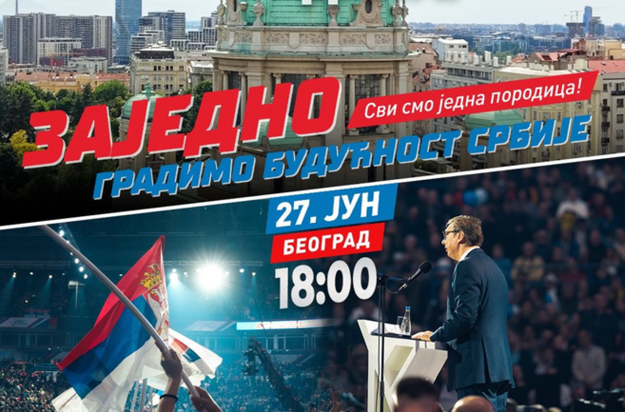 Vučić pozvao građane na skup: "Zajedno gradimo budućnost Srbije"; "Vidimo se za dva dana u Beogradu" FOTO