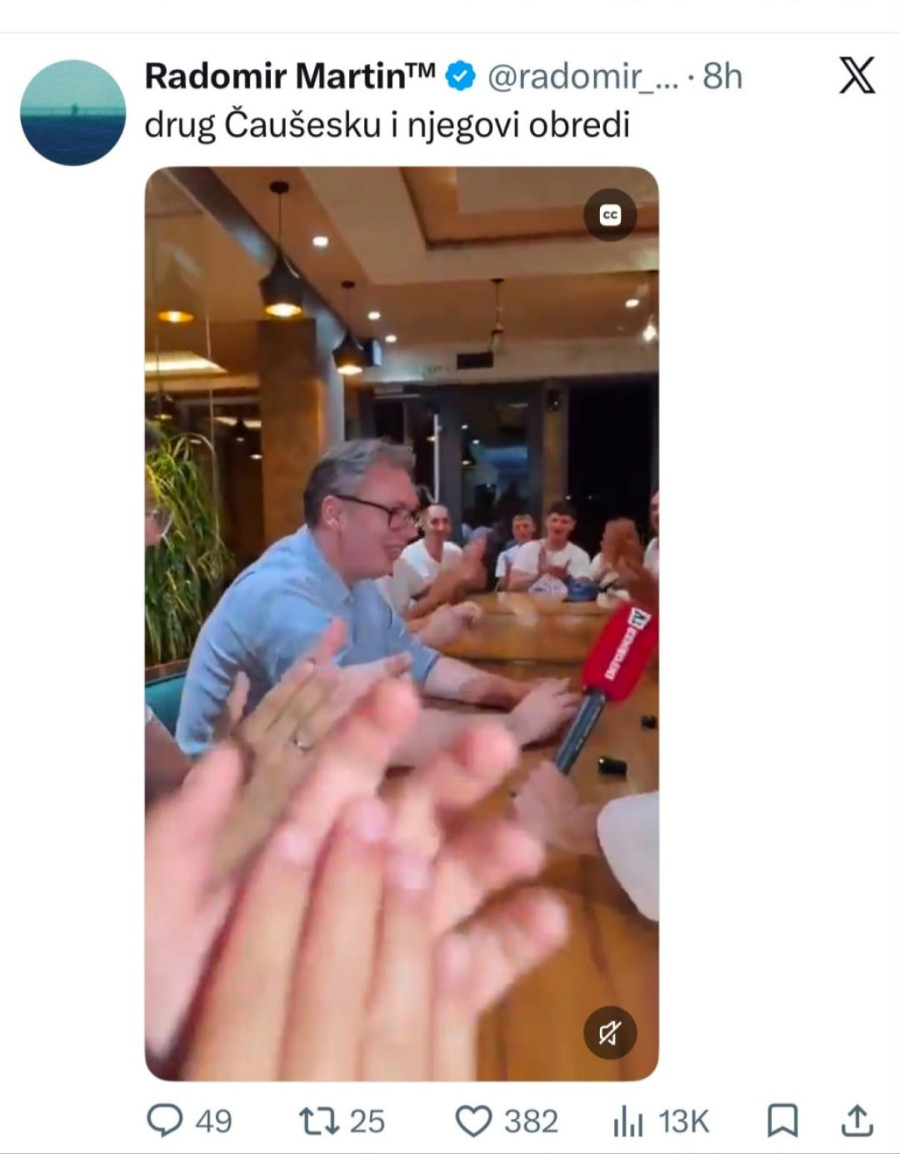 Novinar BIRN-a Vučića uporedio sa Čaušeskuom; Mediji: Da li mu priželjkuje smrt? FOTO
