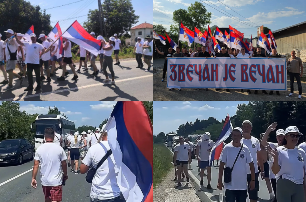 Kolone ljudi iz Srbije pešače u Beograd na skup; Krenula grupa iz Gračanice; Poslednje pripreme FOTO/VIDEO