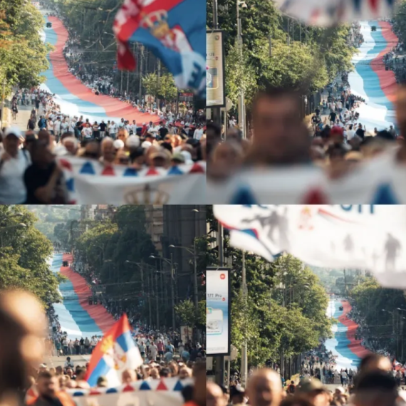 Veličanstven prizor na ulicama Beograda: Najveću srpsku trobojku nosi 2.500 ljudi – dugačka je 500 metara FOTO