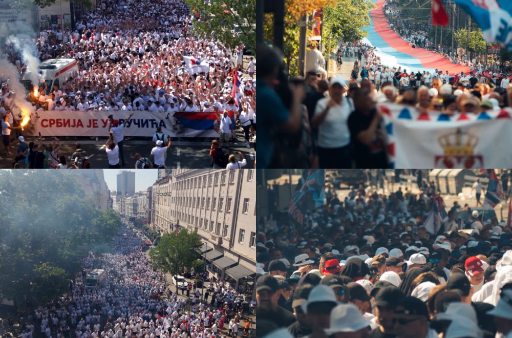 Istorijski skup u Beogradu; Vučić se obraća građanima; Više od 200.000 ljudi ispred Skupštine FOTO/VIDEO