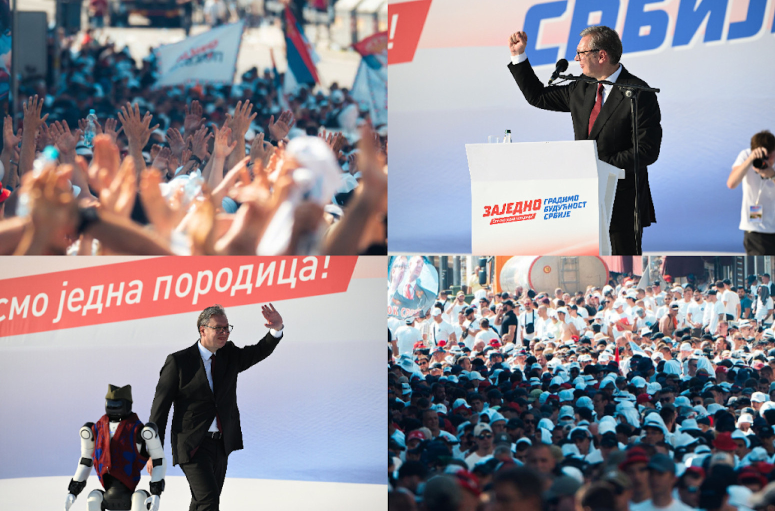 Obraća se Vučić na skupu "Srbija – jedna porodica": "Nikome nisam hteo da služim sem građanima Srbije"