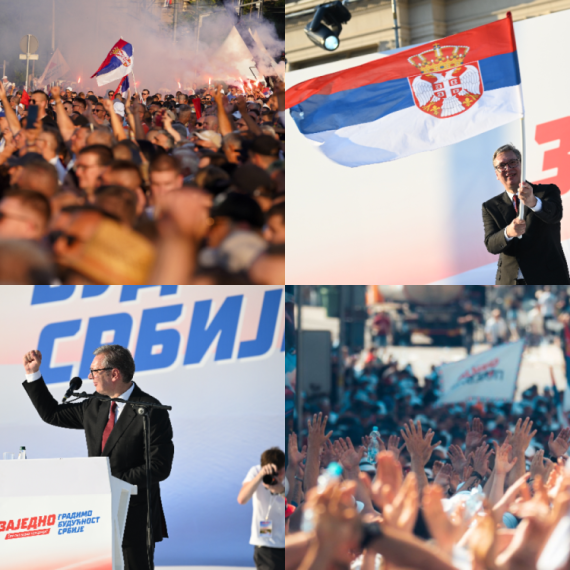Vučić na skupu "Srbija – jedna porodica": "Za nekoliko nedelja podnosim ostavku"; "Hoću ujedinjenu Srbiju"