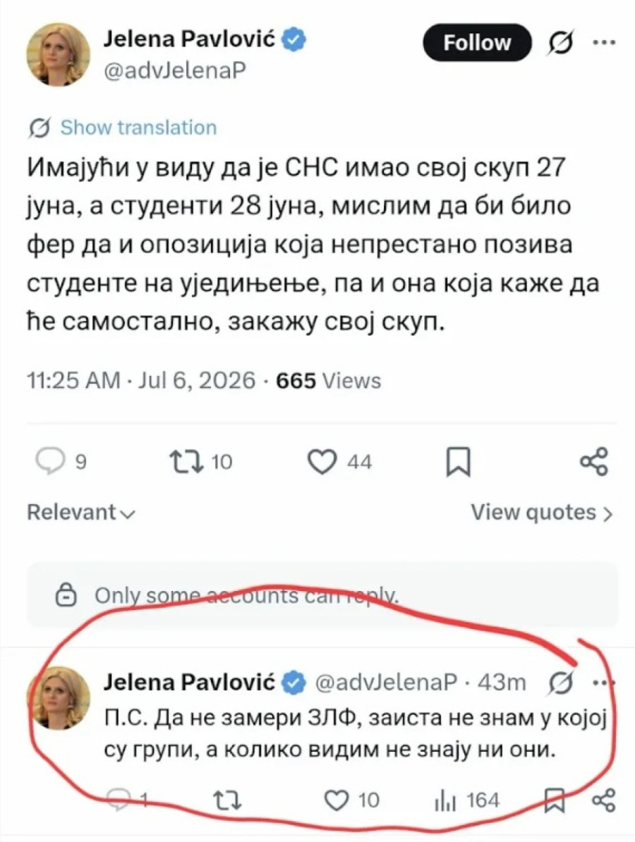 Potpuni raspad među blokaderima potpun; Prozvan Zeleno-levi front FOTO