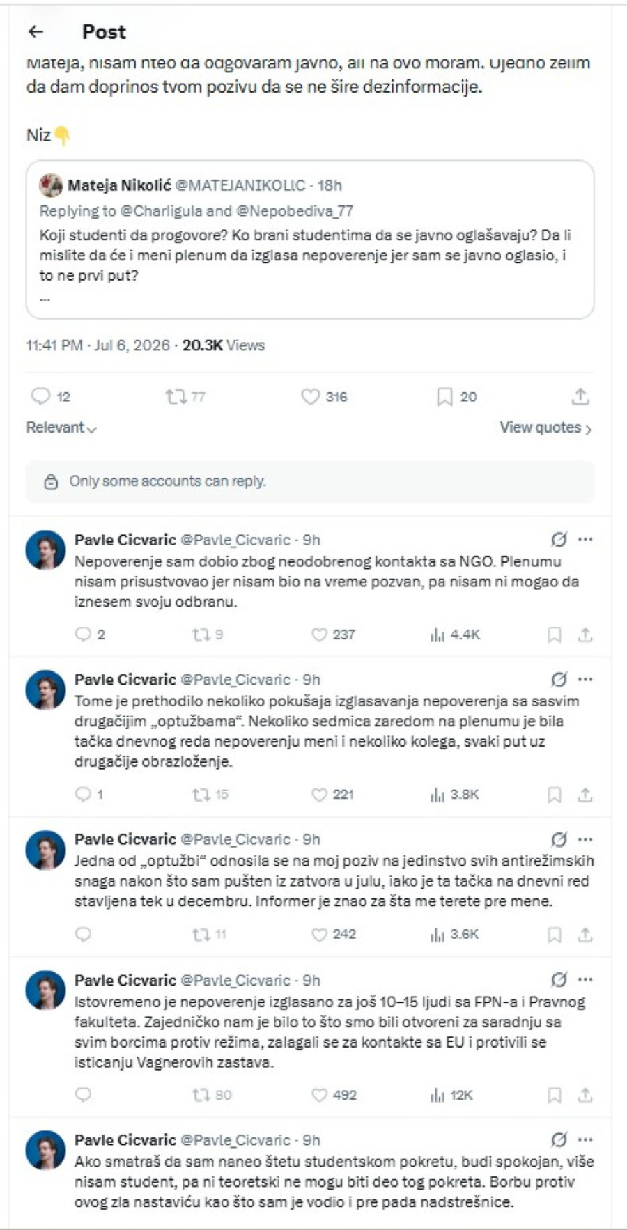 Raspad u blokaderskim redovima: Okrenuli leđa Cicvariću FOTO