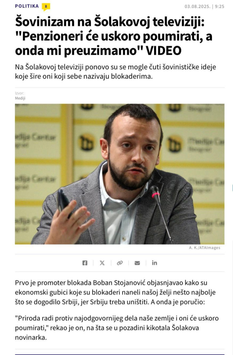 Blokaderi izgubili svaki kompas: Jezive uvrede na račun penzionera FOTO