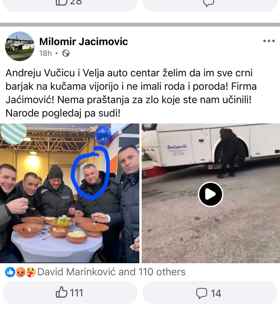 Sramno ponašanje blokadera; Jaćimović uputio brutalne pretnje Andreju Vučiću