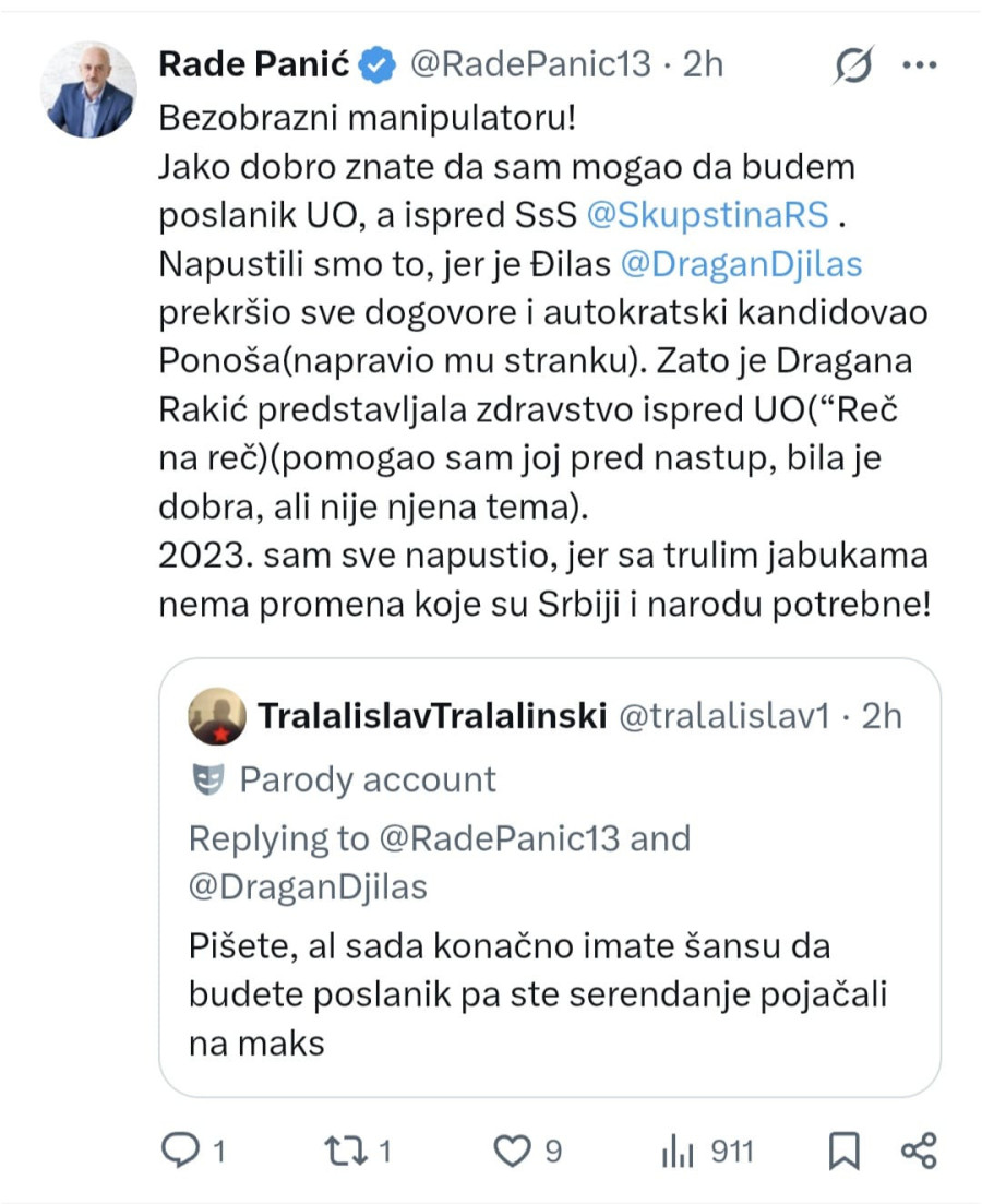 Čovek koji je na studentskoj listi nazvao stranke iz bivše vlasti trulim jabukama FOTO
