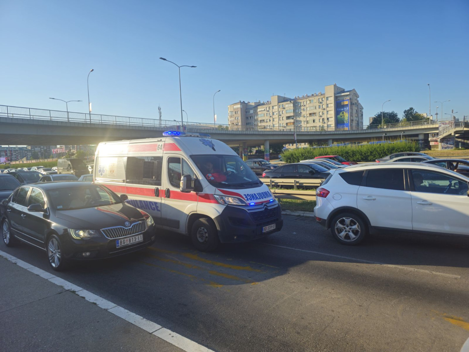 Teška nesreća na Gazeli; Ogromne kolone, sve stoji FOTO