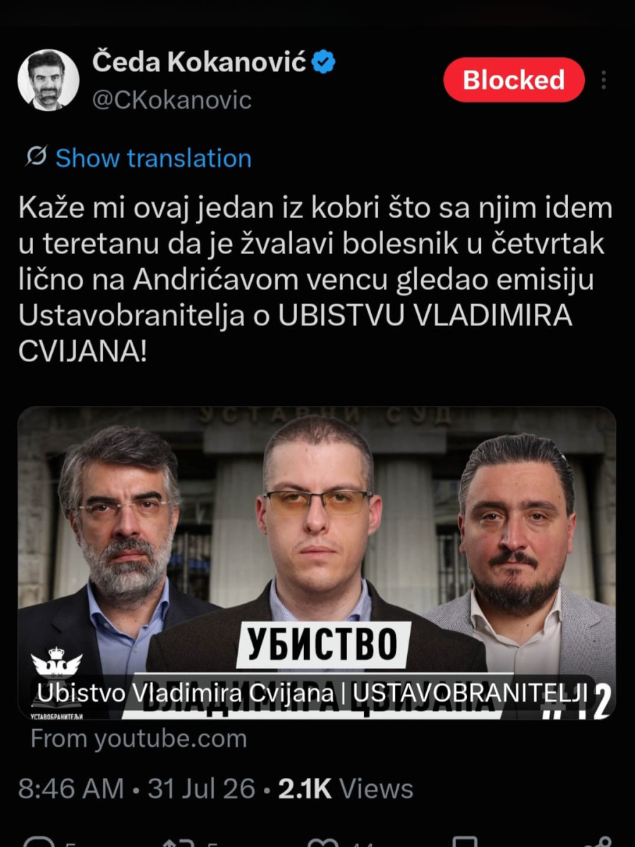 VJT o širenju dezinformacija o smrti advokata Vladimira Cvijana: Neodgovorno i zlonamerno
