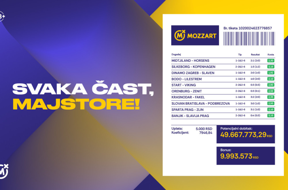 Letnja grmljavina od 423.000 evra: Pala Mozzart maksimala u Borči!