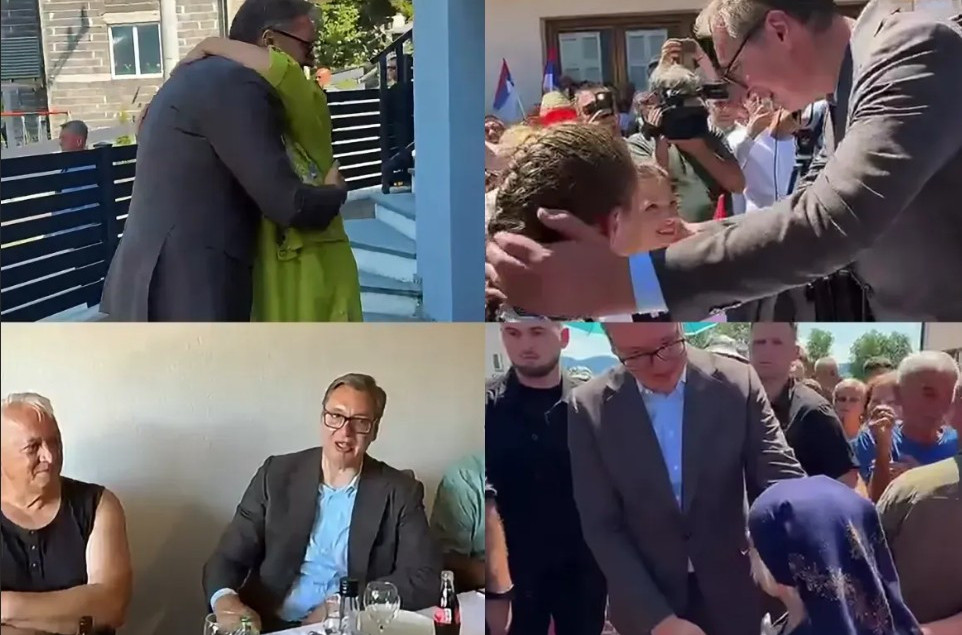 Vučić u dedinoj kući u Čipuljiću razgovarao sa komšijama: Mi se svi znamo, ovde ne veruju u laži VIDEO