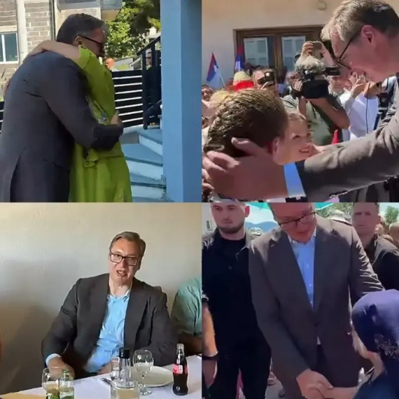 Vučić u dedinoj kući u Čipuljiću razgovara sa komšijama: "Mi se svi znamo, ovde ne veruju u laži" VIDEO