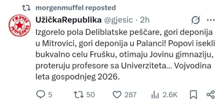 Blokaderi ponovo napadaju SPC; Ješić crkvu optužio za požare FOTO