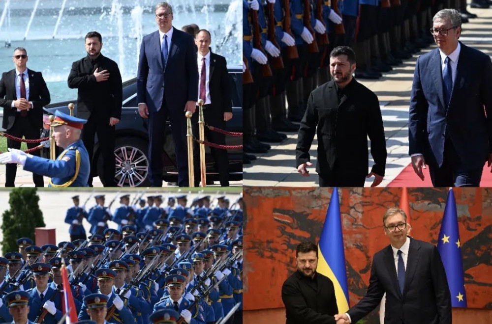 Vučić dočekao Zelenskog: Prijem uz najviše počasti ispred Palate Srbija; U toku je razgovor dva lidera FOTO