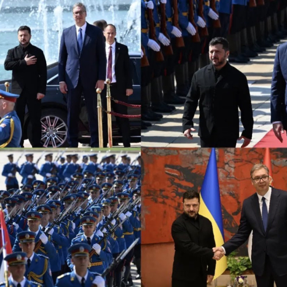 Vučić dočekao Zelenskog: Prijem uz najviše počasti ispred Palate "Srbija"; U toku je razgovor dva lidera FOTO