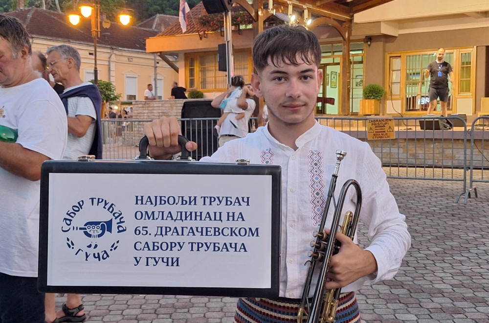 On je zvanično najbolji mladi trubač u Guči: Nastaviću da radim i da se trudim FOTO