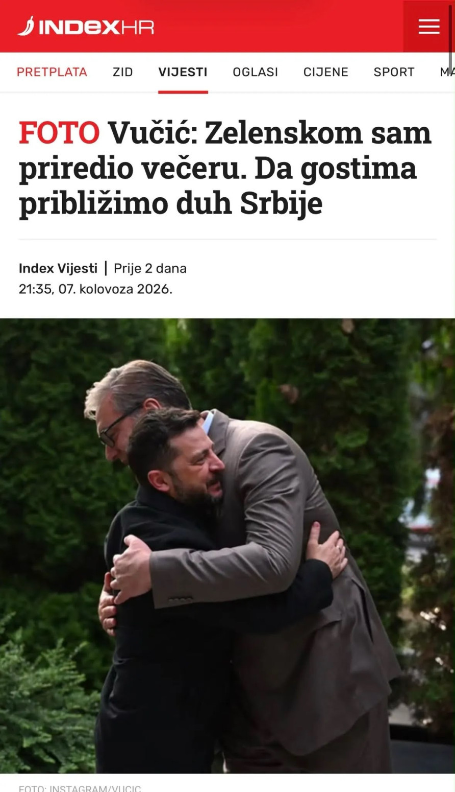 Na hrvatskom portalu osvanuo komentar koji sve objašnjava: Vučić vodi Srbiju ka vrhu FOTO