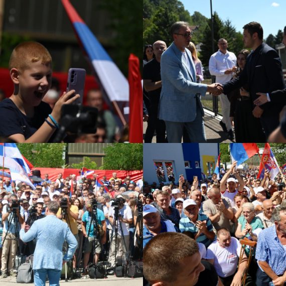 Vučić obilazi vrtić "Čarolija"; Dočekao ga veliki broj građana: Ori se "Aco, Srbine"; Razgovara sa meštanima