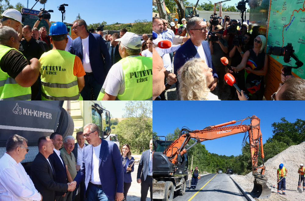 Vučić obišao radove na putu Ivanjica-Sjenica: "Veliki značaj za građane, mnogo toga smo ostavili i uradili"