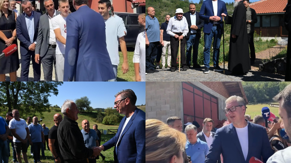 Vučić na jugozapadu Srbije; Razgovara sa meštanima i rešava probleme; "Sve što ste obećali to ste i ispunili"