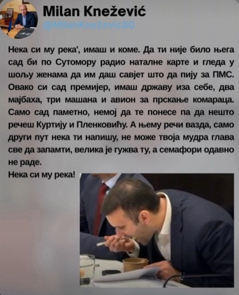 Milan Knežević odbrusio Spajiću: Da ti nije bilo Vučića sad bi ženama gledao u šolje FOTO