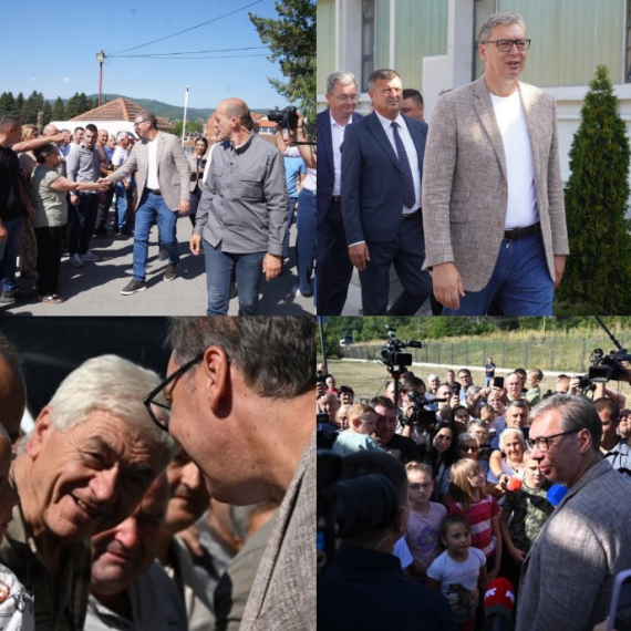 Vučić u Blacu; U poseti porodici Veljić; Dočekali ga građani; Razgovara sa narodom i rešava probleme FOTO